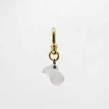 Divine Spark Vintage Opalescent Vaseline Glass Vessel Charm