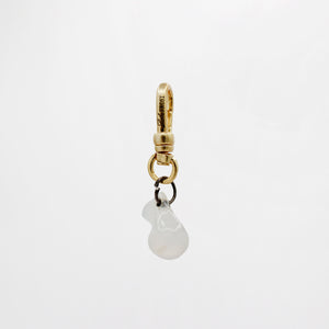 Divine Spark Vintage Opalescent Vaseline Glass Vessel Charm