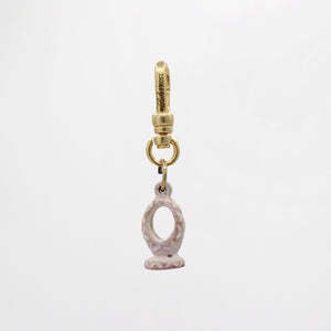 Antique hand carved Ceramic Dimensional Portal Charm