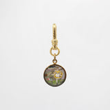 Little Girl in Spring Vintage Reverse Painted Glass Charm