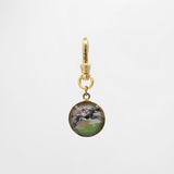 Tally Ho Vintage Reverse Painted Glass Charm