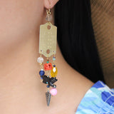 Mixed Beaded Shapes in Color Summer Poolside Collection Earrings