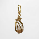 Handmade Nested and Caged Baroque Pearl in Brass & Goldfill Perla Charm
