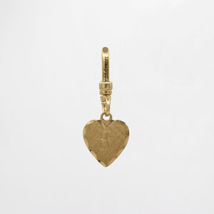 Vintage Heart Script "J" Engraved Heart 1950's 14kt Goldfilled Charm