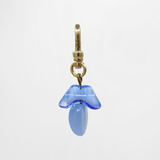 Vibrant Blues of the Sky and Sea Interlocking Vintage Glass Bauble Charm