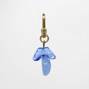 Vibrant Blues of the Sky and Sea Interlocking Vintage Glass Bauble Charm