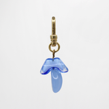 Vibrant Blues of the Sky and Sea Interlocking Vintage Glass Bauble Charm