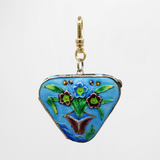 Vibrant Antique Chinese Cloisonné Sterling Silver Enamel Pique Box Charm