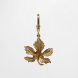 Summer Leaves on the Breeze Vintage Gilt Metal Maple Rajni Charm