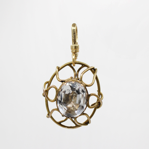 High Level Georgian Glass Foil Backed Goldfill Dimensional Thora Charm