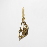 High Level Georgian Glass Foil Backed Goldfill Dimensional Thora Charm