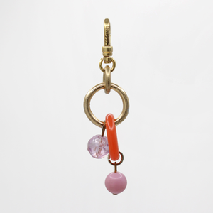 Cutie Patootie Vintage Resin Rings & Baubles Pink and Cinnabar Nicole Charm