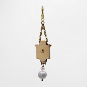 Spinning Mother of Pearl Bloom On Goldfill Slider Victorian Pearl Drop Charlene Charm