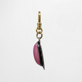 Magical Cat Eye Bubblegum Pink Glass Cabochon Sterling Silver Aja Charm