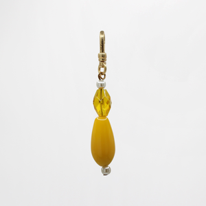 Summer Vintage High Sunshine Yellow Double Glass Bead Jemima Charm