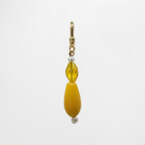 Summer Vintage High Sunshine Yellow Double Glass Bead Jemima Charm
