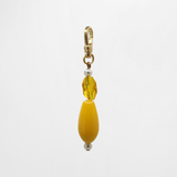 Summer Vintage High Sunshine Yellow Double Glass Bead Jemima Charm