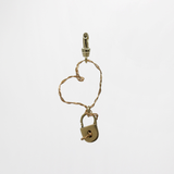 Hand Braided 10 Karat Goldfill Bring On the Love Padlock Heart Charm