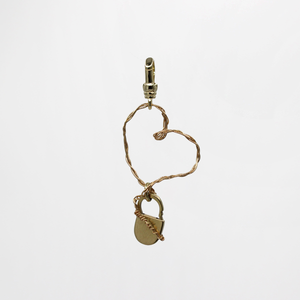 Hand Braided 10 Karat Goldfill Bring On the Love Padlock Heart Charm