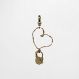 Hand Braided 10 Karat Goldfill Bring On the Love Padlock Heart Charm