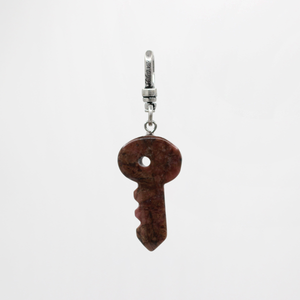 Key To Many Doors Mauve Agate Hand-carved Keisha Charm