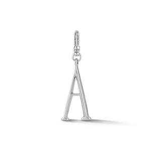 Silver-Plated Plaza Small Letter A Charm