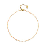 14K Gold-Plated Shaded Pink Opal Wire-Wrapped Necklace