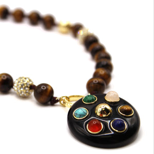 The Diana Multi-Gemstone Charm Pendant