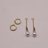 The Pearl Dew Drop Convertible Huggie Earring