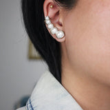 Major Color Graduated Pearl Ear Cuff