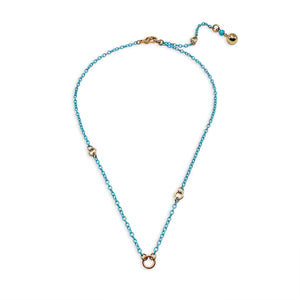 Plaza Colored Coated Chain Necklace Base with Charm Stations