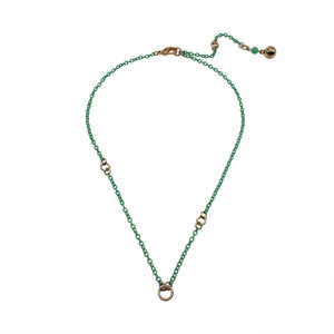 Plaza Colored Coated Chain Necklace Base with Charm Stations