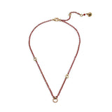 Color-Coated Rubberized Brass Chain Necklace