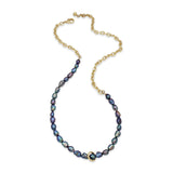 Plaza Long (Irregular) Peacock Pearl Chain Necklace Base