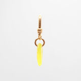 Sunshiny Day Lemon Yellow Vintage Heart Charm