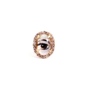 Rock Crystal Eye Ring