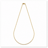 Small Paperclip Chain Fine Frost Vermeil Necklace