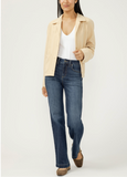 Avery High Rise Trouser Leg Luxe Stretch Jeans