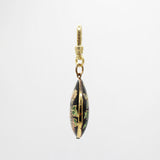 Elizabeth Vintage Enamel Cloisonné Oval Egg-Shaped Blossoms Butterfly Charm