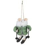 Mouse in Parka on Skis Ornament, Felt