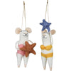 Mice with Starfish Ornaments, Felt, Set/2