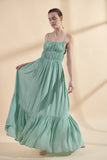 Amente Flounce Cami Maxi Dress in Mint