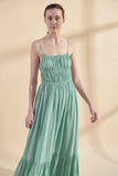 Amente Flounce Cami Maxi Dress in Mint