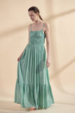 Amente Flounce Cami Maxi Dress in Mint