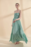 Amente Flounce Cami Maxi Dress in Mint