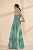 Amente Flounce Cami Maxi Dress in Mint