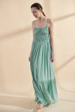 Amente Flounce Cami Maxi Dress in Mint
