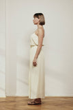 Amente Front Tie Slip Maxi Dress