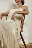 Amente Front Tie Slip Maxi Dress