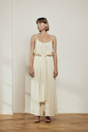 Amente Front Tie Slip Maxi Dress